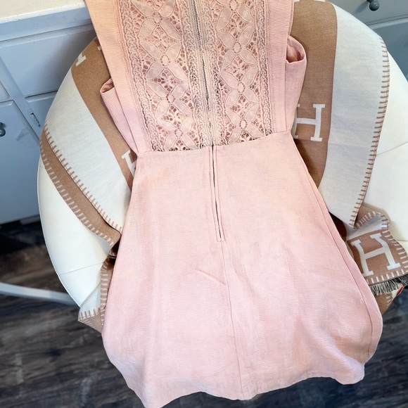 Sandro Pink Lace Detail Dress - Picture 1 of 6